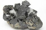 Octahedral Magnetite Crystal Cluster - Russia #209402-1